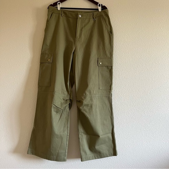 NWT Princess Polly Fallout Mid Rise Green Cargo Pants / Jeans Size 10 - Picture 5 of 10
